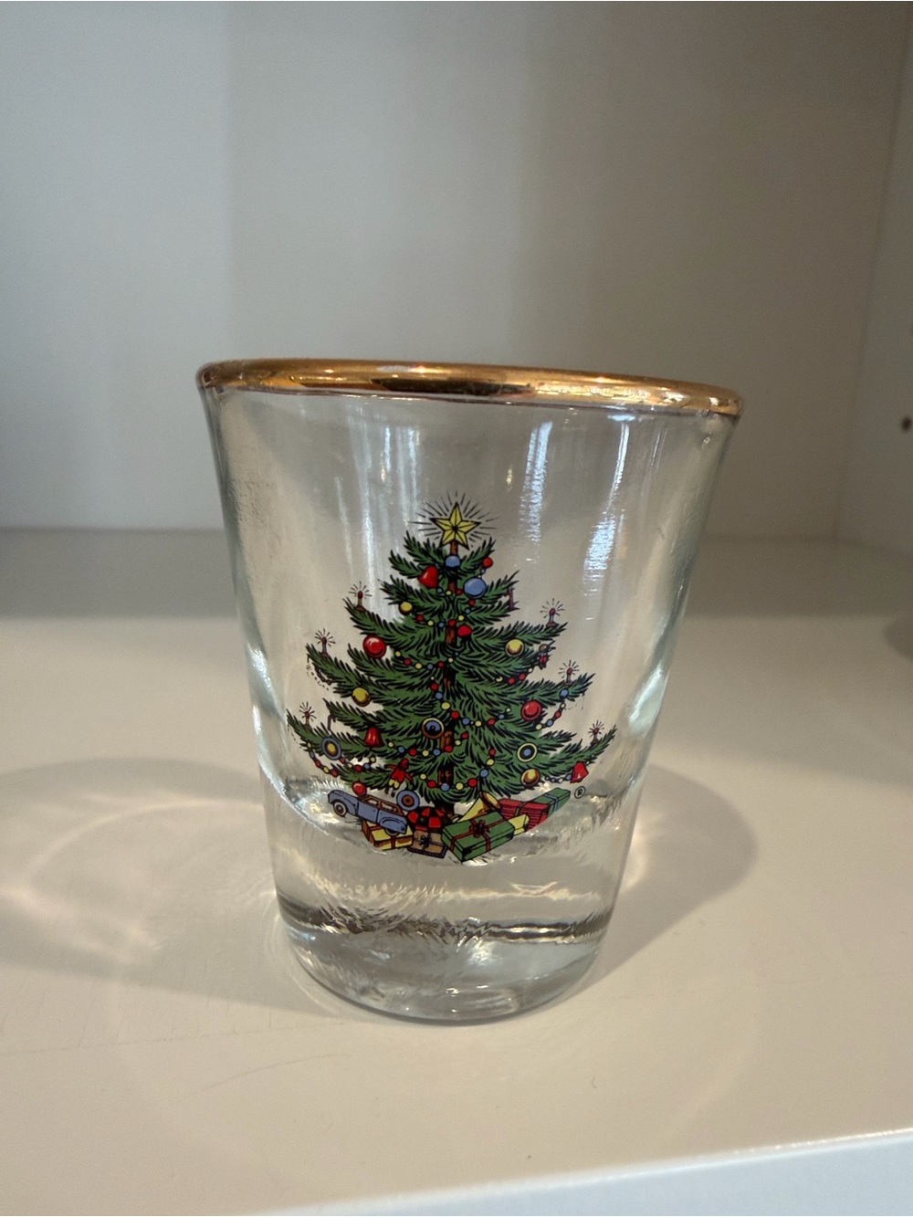 Cuthbertson England - Original Christmas Tree- Replacement Shot Glass - Gold Rim